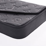 LOUIS VUITTON Louviton Amplant Poshet Felicie Black (noir) M64064 Ladies monogram amplant, amplant, shoulder bag A rank used silver storehouse.