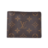 LOUIS VUITTON ルイヴィトン ポルトフォイユ ミュルティプル ブラウン M60895 メンズ モノグラムキャンバス 札入れ Bランク 中古 銀蔵