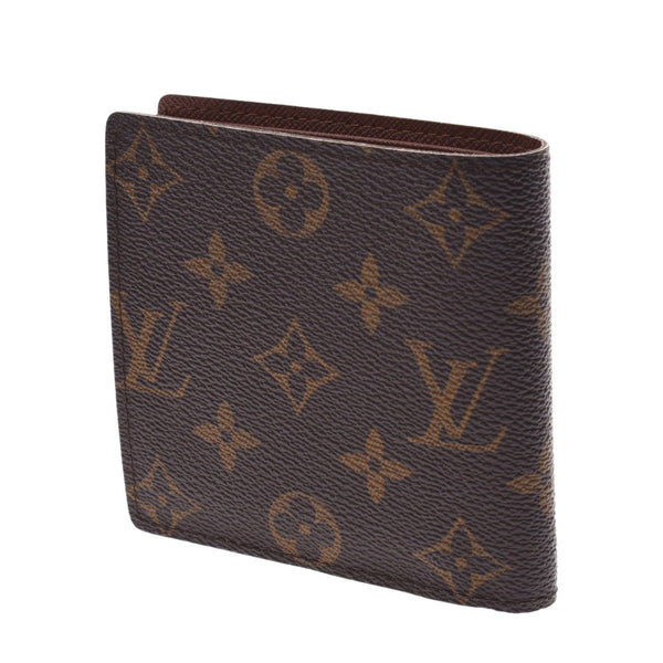 LOUIS VUITTON ルイヴィトン モノグラム ポルトフォイユ マルコ ブラウン M61675 メンズ モノグラムキャンバス 二つ折り財布 ABランク 中古 銀蔵