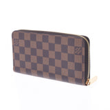 Louis Vuitton Damier zippy wallet rose barreeen n60046 Unisex Damier canvas length wallet a rank Silver