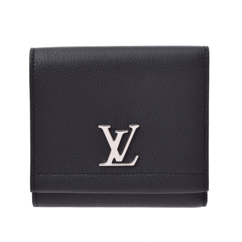 LOUIS VUITTON Louviton, Port-Fouille, black M64309, Black M64309, Unissex, three, three, wallet, A-rank, used silver.