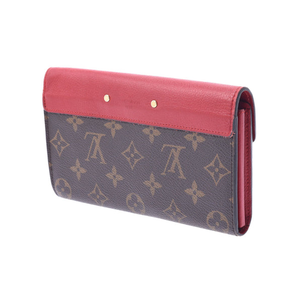 Louis Vuitton Monogram Polka feuille Reese m58414 Womens Monogram canvas leather long wallet B