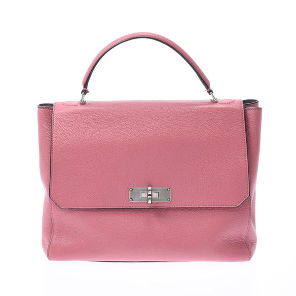 BALLY Barry 2WAY Bag Pink Ladies Calf Handbag A Rank Used Ginzo