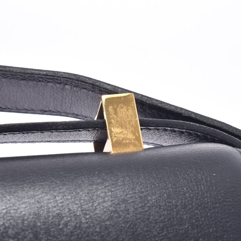 HERMES Constance 23 navy blue gold metal fittings ○ Z stamped (around 1996) Ladies BOX calf shoulder bag B rank used Ginzo