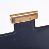 HERMES Constance 23 navy blue gold metal fittings ○ Z stamped (around 1996) Ladies BOX calf shoulder bag B rank used Ginzo