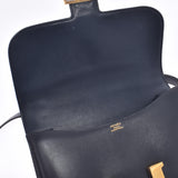 HERMES Constance 23 navy blue gold metal fittings ○ Z stamped (around 1996) Ladies BOX calf shoulder bag B rank used Ginzo