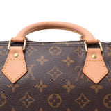 LOUIS VUITTON Louis Vuitton monogram Speedy 30 Brown M41526 women's monogram canvas leather handbag a-rank used silver