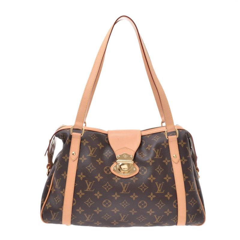 LOUIS VUITTON ルイヴィトン モノグラム ストレーザーPM ブラウン M51186 レディース モノグラムキャンバス レザー ショルダーバッグ Aランク 中古 銀蔵