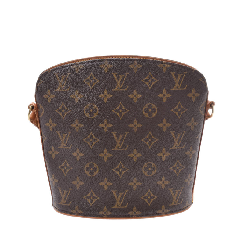 LOUIS VUITTON Louis Vuitton monogram Drue of Brown M51290 women's monogram canvas shoulder bag B-rank used silver