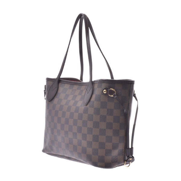 LOUIS VUITTON路易威登Damier Neverfull PM棕色N51109女士Damier帆布手提包B等级二手Ginzo