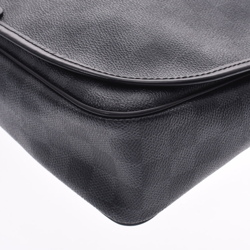 LOUIS VUITTON Louis Vuitton Damier Graphite Daniel MM Black/Gray N58029 Men's Damier Graphite Canvas Leather Shoulder Bag A Rank Used Ginzo