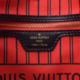 LOUIS VUITTON路易威登Monogram Neverfull MM World Tour Sticker棕色M42844中性Monogram帆布手提袋A级二手Ginzo