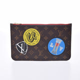 LOUIS VUITTON路易威登Monogram Neverfull MM World Tour Sticker棕色M42844中性Monogram帆布手提袋A级二手Ginzo