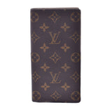 LOUIS VUITTON Louis Vuitton Monogram Portofeuille Broza Old Brown M66540 Men's Monogram Canvas Long Wallet Shindo Used Ginzo