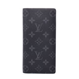 LOUIS VUITTON Louis Vuitton Monogram Eclipse Portofeuil Broza Black/Gray M61697 Men's Long Wallet A Rank Used Ginzo