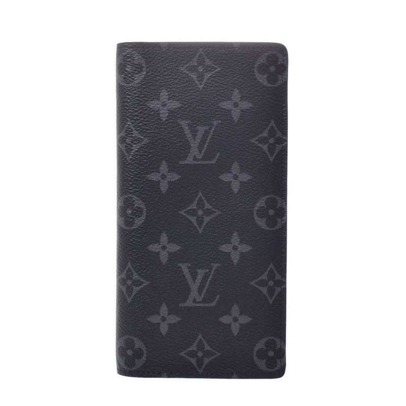 ルイヴィトン 長財布 モノグラム・エクリプス ポルトフォイユ・ブラザ M61697 LOUIS VUITTON ヴィトン メンズ 黒