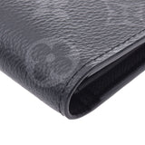 LOUIS VUITTON Louis Vuitton Monogram Eclipse Portofeuil Broza Black/Gray M61697 Men's Long Wallet A Rank Used Ginzo