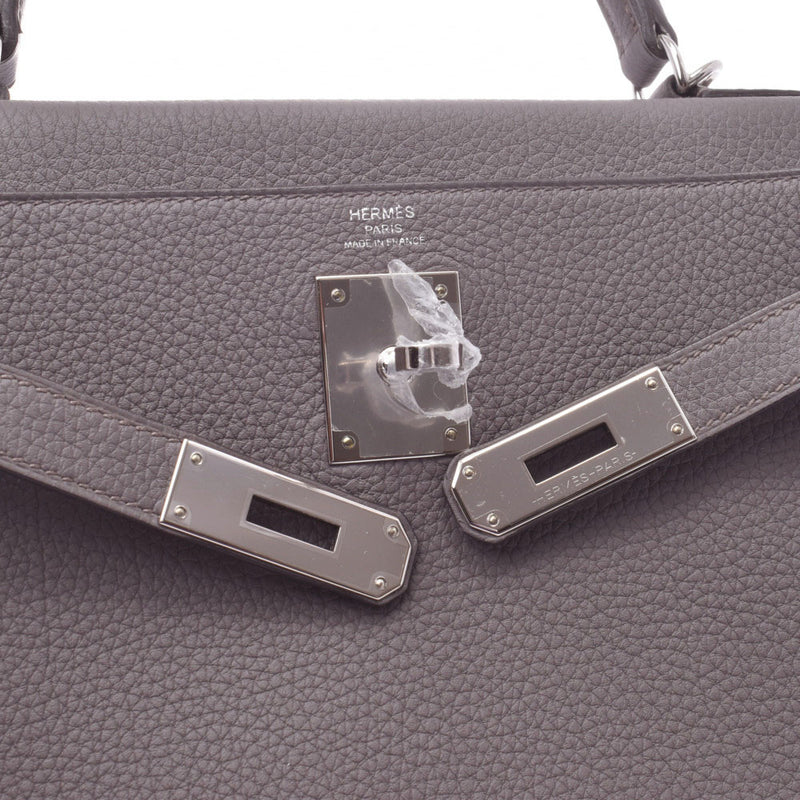 HERMES Hermes Kelly 28 inner seam 2WAY bag Etan Silver Bracket C engraved (circa 2018) lady's handbag unused silver