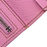 HERMES Hermes Bairnsfure pink silver metal fittings □M stamped (around 2009) Ladies Vow Epson long wallet B rank used Ginzo