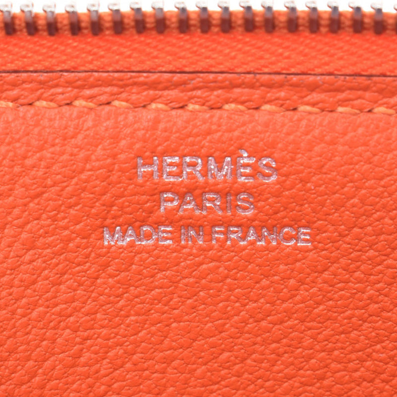 HERMES エルメス アザップ クラシック オレンジ A刻印(2017年頃) ユニセックス オーストリッチ 長財布 未使用 銀蔵