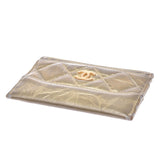 CHANEL Chanel matelasse gold Lady's lambskin card case B rank used silver storehouse