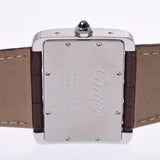 CARTIER カルティエ タンク ディヴァンLM メンズ SS/革 腕時計 クオーツ 白文字盤 Aランク 中古 銀蔵