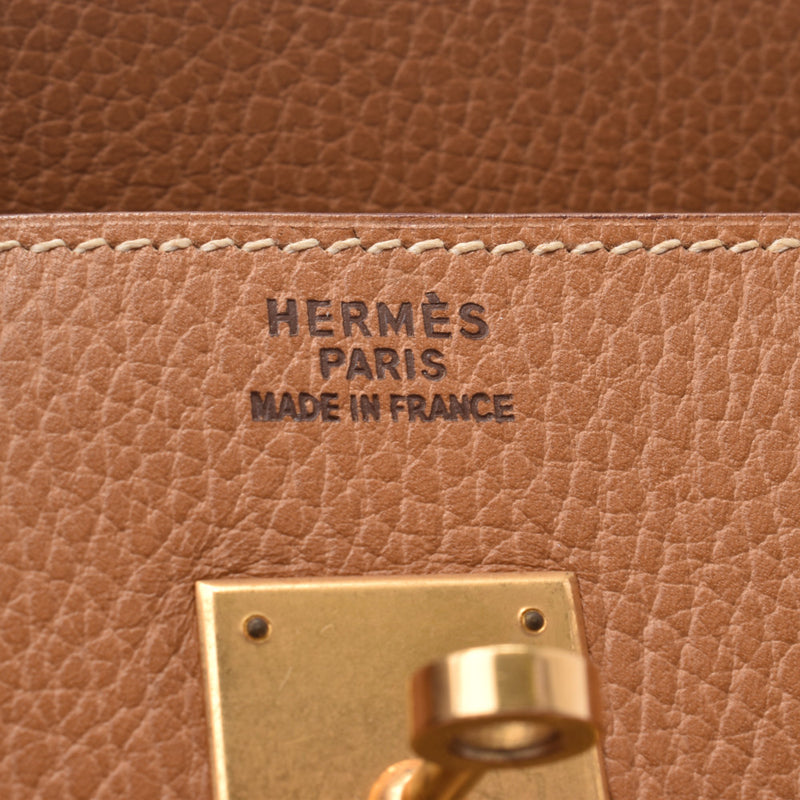 HERMES Birkin 40 gold Gold metal fittings ○ Z stamped (around 1996) Unisex Ardennes handbag B rank used silver warehouse
