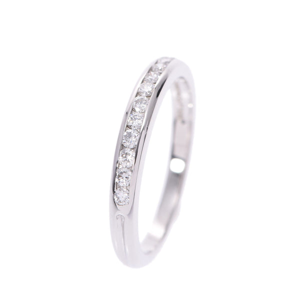 Ladies & gentlemen half cycle knit ring ring 11.5 women's pt950 / diamond ring ring