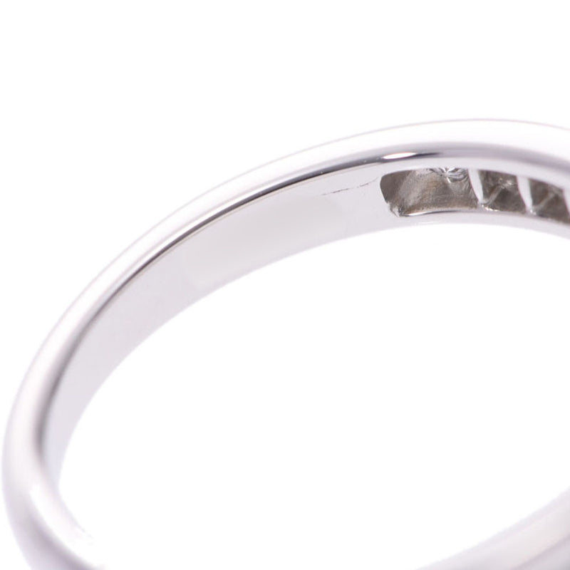 Ladies & gentlemen half cycle knit ring ring 11.5 women's pt950 / diamond ring ring