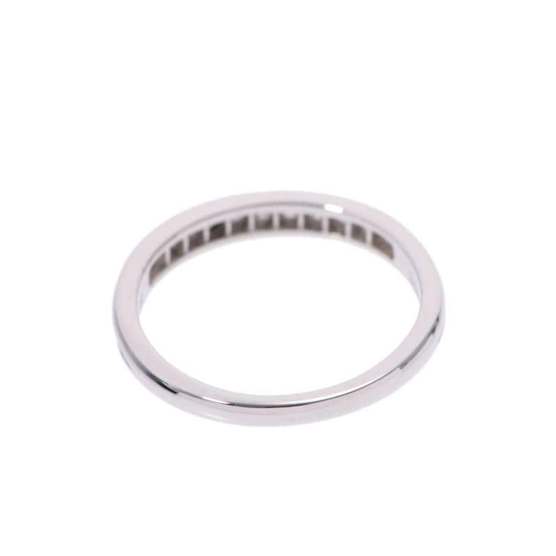 Ladies & gentlemen half cycle knit ring ring 11.5 women's pt950 / diamond ring ring