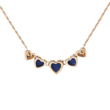 SAINT LAURENT Saint Laurent Heart Motif Ladies K18YG/Lapis Lazuli Necklace A Rank Used Ginzo