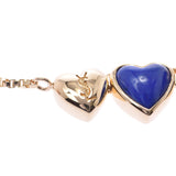 SAINT LAURENT Saint Laurent Heart Motif Ladies K18YG/Lapis Lazuli Necklace A Rank Used Ginzo