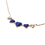 SAINT LAURENT Saint Laurent Heart Motif Ladies K18YG/Lapis Lazuli Necklace A Rank Used Ginzo