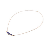 SAINT LAURENT Saint Laurent Heart Motif Ladies K18YG/Lapis Lazuli Necklace A Rank Used Ginzo