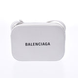 BALENCIAGA瓦伦西亚Ebriday相机包XS白银金属零件女士皮革挎包未使用银藏