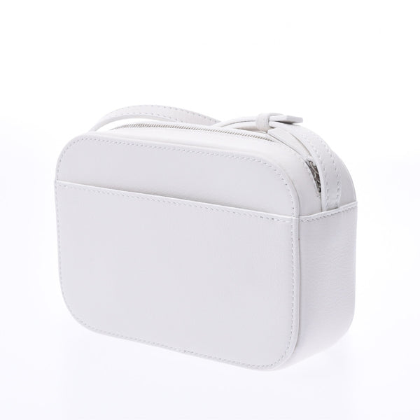 BALENCIAGA Everyday Camera Bag XS White Silver Hardware Ladies Leather Shoulder Bag Unused Ginzo