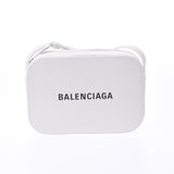 BALENCIAGA Everyday Camera Bag XS White Silver Hardware Ladies Leather Shoulder Bag Unused Ginzo