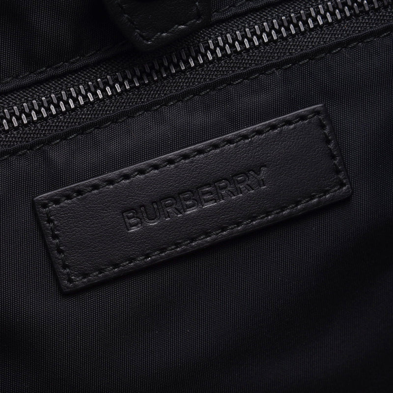 Burberry black leather online backpack