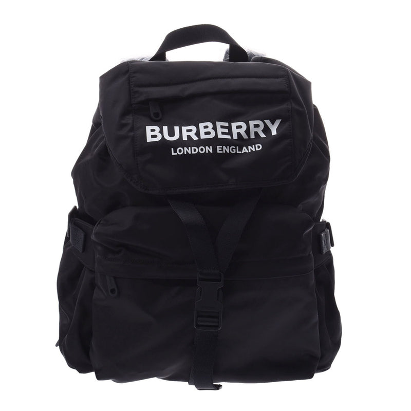 BURBERRY巴宝莉背包黑色8010608LLWILFINNYN男女皆宜的尼龙皮革背包背包背包未使用的银仓库