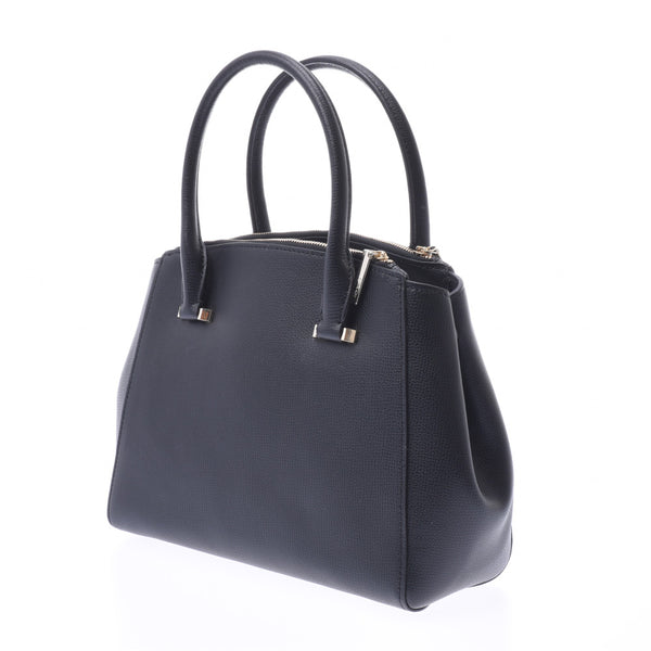 Kate Spade Kate Spade Sydney Handbag Black Gold Metallic Ladies Leather 2WAY Bag Unused Ginzo
