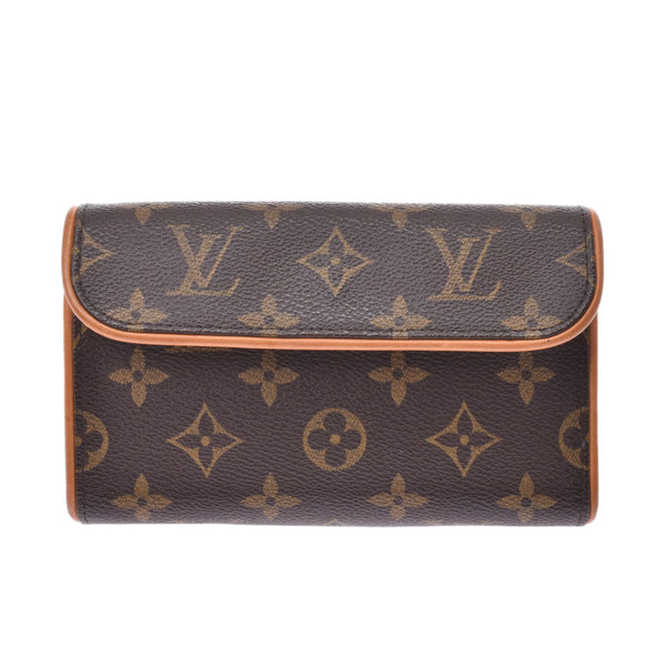 LOUIS VUITTON Louis Vuitton Monogram Pochette Florentine Brown M51855 Unisex Monogram Canvas Waist Bag B Rank Used Ginzo