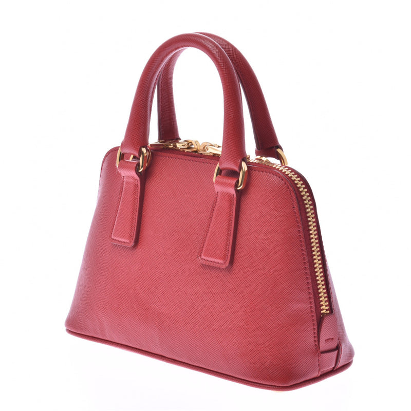 La Prada Prada Mini Shoulder Bag Red Ladies Satin ano 2 way bag