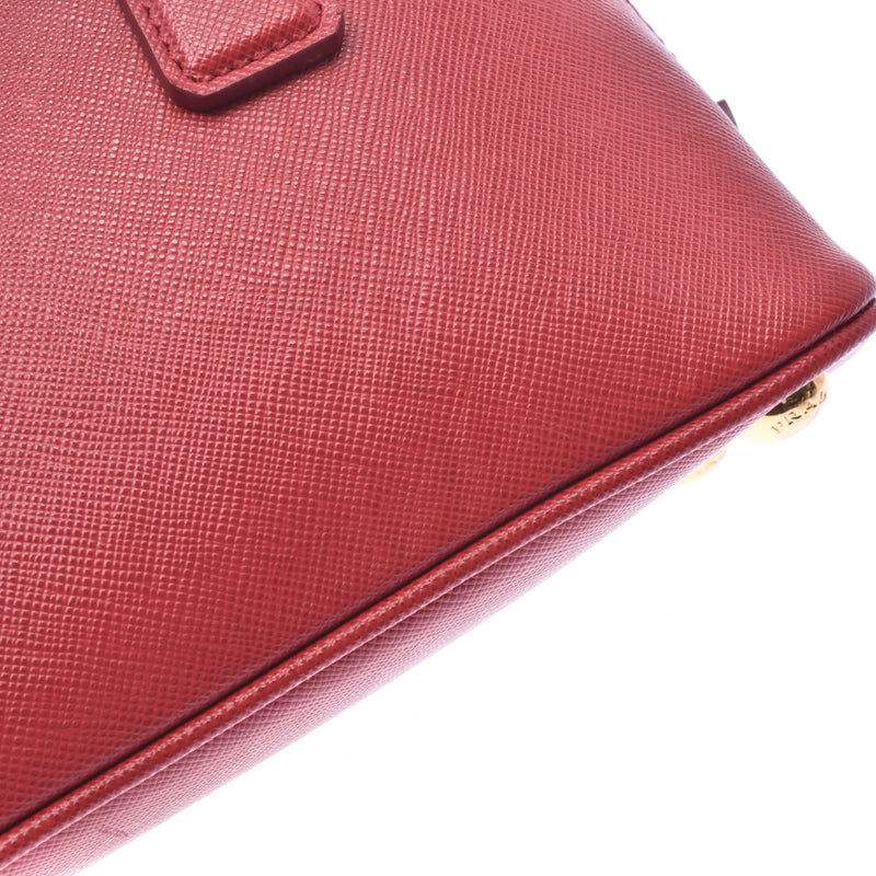 La Prada Prada Mini Shoulder Bag Red Ladies Satin ano 2 way bag