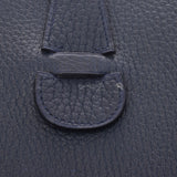 HERMES Evelyn GM blue indigo gold metal fittings ○ Y stamped (around 1995) Unisex Kushbell shoulder bag B rank used Ginzo