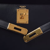 Hermes Kerry 28 embroidery handkerchief black gold hardware box a / 2 Box