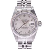 ROLEX Rolex Datejust 10P Diamond 69174G Women's WG/SS Watch Automatic Winding Silver Dial A Rank Used Ginzo