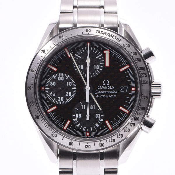 02 OMEGA omega speed master racing Schumacher LIMITED 3519.50 men's SS watch self-winding watch lindera board A rank used silver storehouse