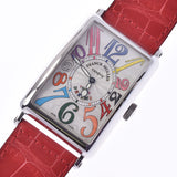 FRANCK MULLER フランクミュラー ロングアイランド カラードリームス 1200SC ボーイズ SS/革 腕時計 自動巻き 白文字盤 Aランク 中古 銀蔵