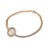 WALTHAM ウォルサム 263 93270.65 レディース YG ダイヤ 腕時計 クオーツ シャンパン文字盤 Aランク 中古 銀蔵