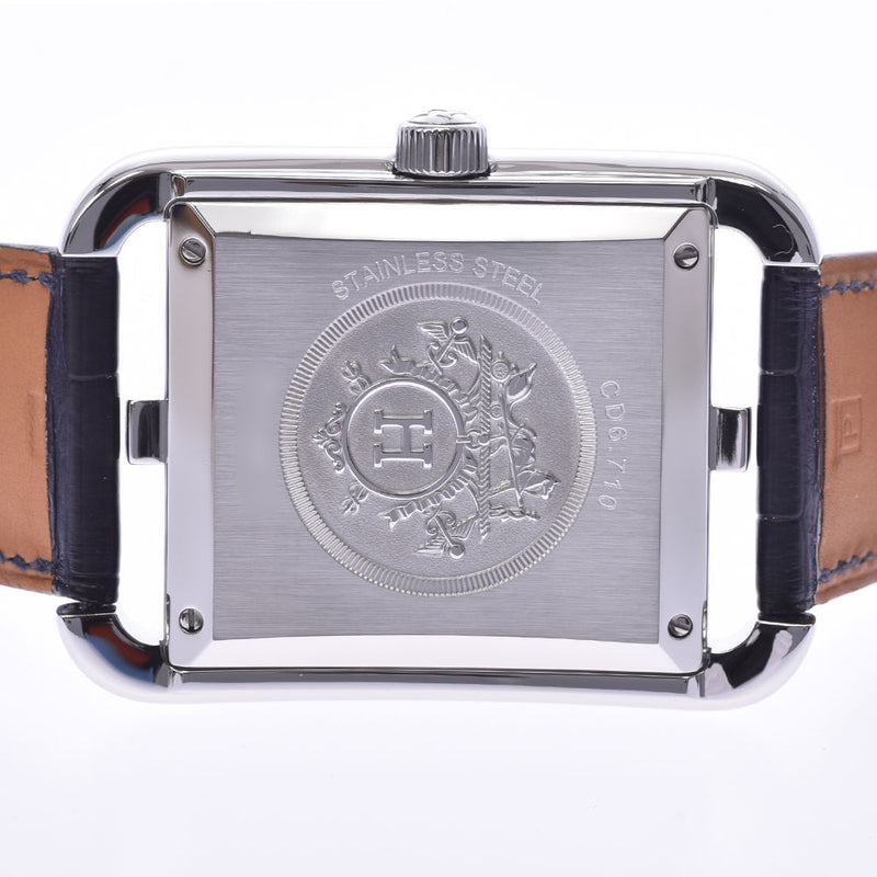 HERMES エルメス ケープコッド CD6.710 ボーイズ SS/革 腕時計 自動巻き 青文字盤 Aランク 中古 銀蔵